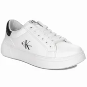 Sneakersy damskie - Calvin Klein Jeans Sneakersy damskie na platformie białe-36 - miniaturka - grafika 1
