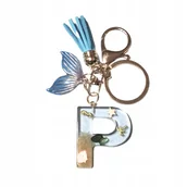 Breloki - Breloczek z literą P - plażowy urok, piękna ozdoba do kluczy - miniaturka - grafika 1