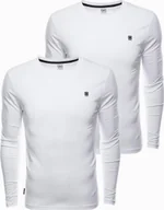Koszulki męskie - Ombre Zestaw longsleeve męski z długim rękawem - mix 2-pak V2 Z40 M - miniaturka - grafika 1