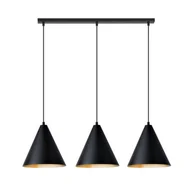 Lampy sufitowe - Rebel lampa wisząca 3xE27 czarna/złota 1272/3 - miniaturka - grafika 1