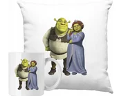 Gadżety dla niej i dla niego - ZESTAW PODUSZKA + KUBEK Shrek Fiona Bajka Pomysł Na Prezent +IMIĘ - miniaturka - grafika 1