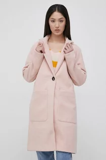 Płaszcze damskie - Only płaszcz damski kolor różowy przejściowy - grafika 1