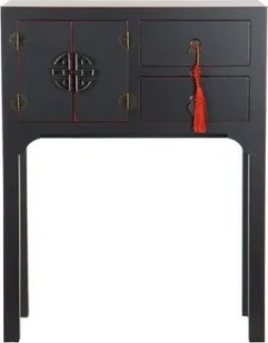 DKD Home Decor Konsola DKD Home Decor Czarny Czerwony Jodła Drewno MDF 63 x 26 x 83 cm - Konsole i sekretarzyki - miniaturka - grafika 1