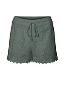Spodenki damskie - VERO MODA Damskie szorty Vmhoney Lace Exp, Laurel Wreath, S - miniaturka - grafika 1