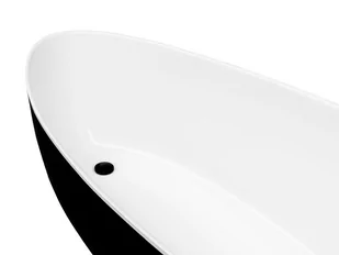 Besco GOYA XS BLACK&WHITE wanna wolnostojąca / klik-klak chrom czyszczony od góry #WMD-140-GWC #WMD-140-GWC - Wanny - miniaturka - grafika 2