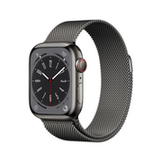 Smartwatch - Apple Watch Series 8 GPS + Cellular 41mm Graphite Stainless Steel Case with Graphite Milanese Loop - miniaturka - grafika 1