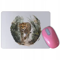 Podkładki pod mysz - Podkładka pod mysz GEPARDEM GEPARD las dzikie zwierzę kot z kotem prezent - miniaturka - grafika 1