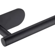 Stojaki i wieszaki na papier toaletowy - Uchwyt na papier toaletowy ze stali nierdzewnej, szary, długość 16,5 cm, montaż ścienny do łazienki i kuchni, możliwość przyklejenia do ściany bez wie - miniaturka - grafika 1