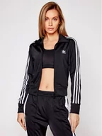 Bluzy damskie - Adidas Bluza Firebird GN2817 Czarny Regular Fit - miniaturka - grafika 1