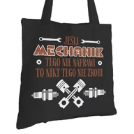 Torby i wózki na zakupy - Torba Bawełniana dla Mechanika Czarna Na Prezent ekologiczna Trwały Nadruk - miniaturka - grafika 1