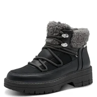 Kozaki damskie - Jana Damskie buty WL Lace Boot TEX + wegańskie modne kozaki, czarne, 38 EU, czarny, 38 EU - miniaturka - grafika 1