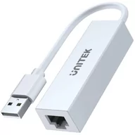 Kable komputerowe i do monitorów - Unitek ADAPTER USB-A RJ45 ETHERNET 100MBPS BIAŁY - miniaturka - grafika 1