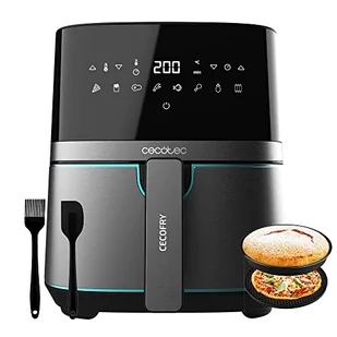 Cecotec Frytkownica bezolejowa Cecofry Full InoxBlack 5500 Akcesoria. Dietetyczne i cyfrowe, Nominalne 1450 W, 1600 W Maksymalnie, 5L Objętość, 5,5L Powierzchnia gotowania, Wykończenia Stal nierdzewna, Termostat - Frytkownice - miniaturka - grafika 1