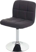 Krzesła - Krzesło do jadalni Kavala, krzesło kuchenne Krzesło obrotowe z certyfikatem MVG ~ tkanina/tekstylia ciemnoszare, podstawa chromowana - miniaturka - grafika 1