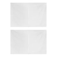 Pawilony ogrodowe - vidaXL Drzwi do namiotu ogrodowego, 2 szt., z suwakiem, białe - miniaturka - grafika 1
