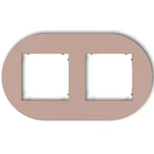 Klawisze i ramki - Ramka podwójna okrągła Karlik MINI - łososiowy - miniaturka - grafika 1