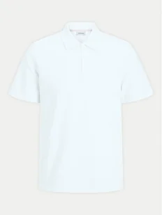Jack&Jones Polo Benja 12269338 Biały Regular Fit - Koszulki męskie - miniaturka - grafika 1