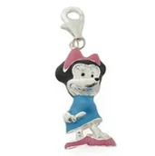 Charmsy - Murrano Charms Zawieszka Koralik Srebrny MYSZKA MINNIE CHS-010 - miniaturka - grafika 1