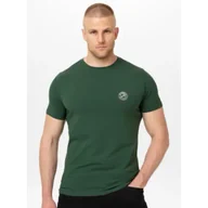 Koszulki sportowe męskie - Pit Bull T-shirt Koszulka Męska Slim Fit San Diego Ca Small Logo Green - miniaturka - grafika 1