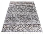 Dywany - Szary dywan shaggy z frędzlami w stylu boho - Nikari 4X - Profeos - miniaturka - grafika 1