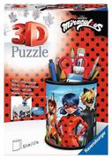 Puzzle - Ravensburger 3D Puzzle Stojak na ołówki Miraculous Biedronka i Czarny Kot 54 elementy - miniaturka - grafika 1