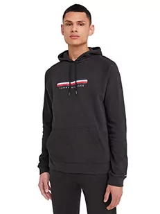 Tommy Hilfiger Męska bluza z kapturem Oh, czarny, L - Bluzy męskie - miniaturka - grafika 1