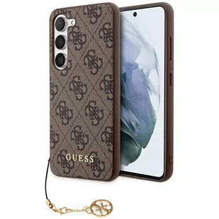 Etui GUESS 4G Charms Collection do Samsung Galaxy S24+ Brązowy - Etui i futerały do telefonów - miniaturka - grafika 1