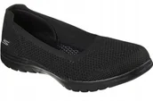 Półbuty damskie - Skechers Półbuty Damskie Wsuwane Czarne Niskie Proste 40 Ż3j - miniaturka - grafika 1