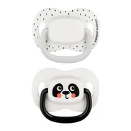 Smoczki uspokajające - Canpol Smoczek uspokajający 6-18m 2szt 34/928whi - miniaturka - grafika 1