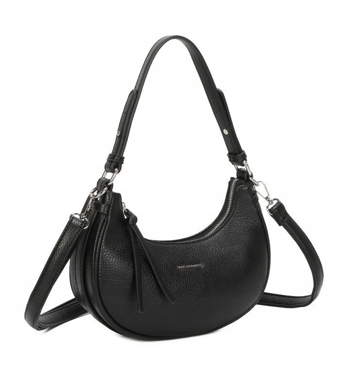 Torebka Damska Bagietka Modna Na Ramię Crossbody LUIGISANTO Czarna