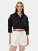 Koszule damskie - Tommy Hilfiger Koszula WW0WW46169 Czarny Loose Fit - miniaturka - grafika 1