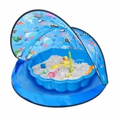 Place zabaw - piaskownica Shell + namiot - niebieski - miniaturka - grafika 1