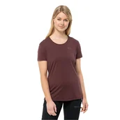 Koszulki i topy damskie - T-shirt damski Jack Wolfskin TECH T W dark maroon - XS - miniaturka - grafika 1
