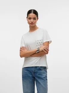 Vero Moda Koszulka w kolorze białym - Koszulki i topy damskie - miniaturka - grafika 1