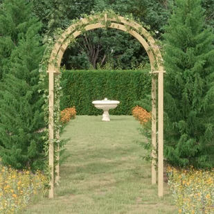 vidaXL Pergola ogrodowa, 141x97x243 cm, impregnowane drewno sosnowe - Kratki i pergole - miniaturka - grafika 1