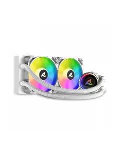 Sharkoon S80 RGB White AIO 240mm, water cooling (Kolor: BIAŁY) - Chłodzenie wodne - miniaturka - grafika 1