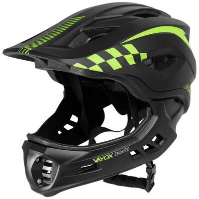 VAYOX Enduro VA0421BM Czarny Full Face z odpinaną szczęką ( M, 54-58 cm)