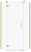 Kabiny prysznicowe - Cersanit Kabina PRYSZNICOWA PIĘCIOKĄTNA CITY ZŁOTA 90X90X195 LEWA TRANS. - miniaturka - grafika 1