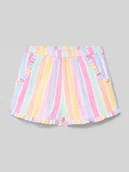 Spodnie i spodenki dla dziewczynek - Szorty z dzianiny dresowej z falbanami - miniaturka - grafika 1