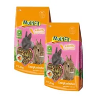 Karma dla gryzoni - MultiFit dla królików miniaturowych z marchewką 2x2,5 kg - miniaturka - grafika 1
