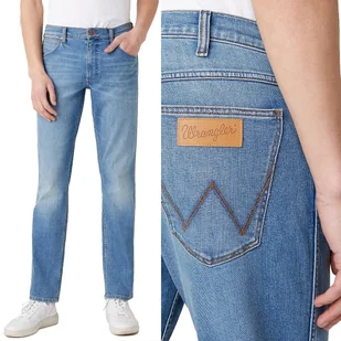 Wrangler Greensboro Hemp Town Niebieskie W35 L32 - Spodnie męskie - miniaturka - grafika 1
