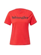 Koszulki i topy damskie - Wrangler Damska koszulka Regular Tee, Formula Red, L - miniaturka - grafika 1