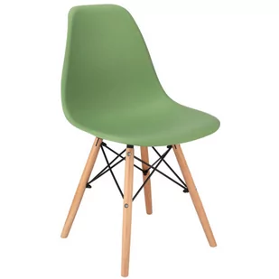 Zielone skandynawskie krzesło do stołu - Huso 3X - Krzesła - miniaturka - grafika 1