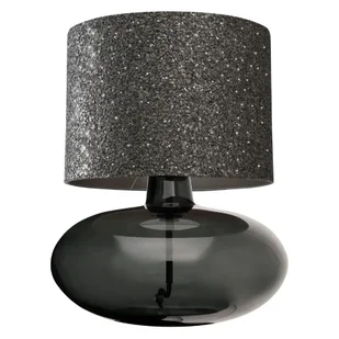 Lampka nocna dekoracyjna Sawa 41132108 Kaspa abażur czarna grafitowa - Lampy stojące - miniaturka - grafika 1