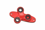 Zabawki interaktywne dla dzieci - Czerwony spinner do tablicy sensorycznej na czerwonej podstawce. - miniaturka - grafika 1