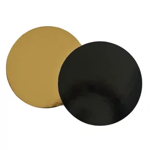 Podkład Pod Tort 32 cm Złoto-Czarny - Dodatki do ciast w proszku - miniaturka - grafika 1