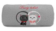 Ręczniki - pat15.net Mały ręcznik haft zakochane kotki serduszka 100x50 762 - miniaturka - grafika 1