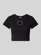 Koszulki i topy damskie - T-shirt krótki z wycięciem model ‘STINE’ - miniaturka - grafika 1