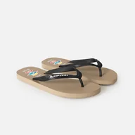 Klapki i japonki męskie - Męskie Japonki RIP CURL ICONS OF SURF BLOOM OPEN TOE 1AKMOT_12 – Brązowy - miniaturka - grafika 1