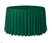 Obrusy i serwetki - Obrus okrągły aksamit zielony Velvet butelkowa zieleń - miniaturka - grafika 1